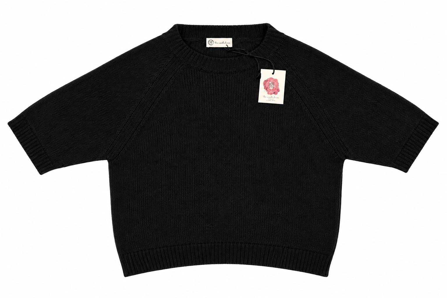 Maglione cashmere paricollo manica 3/4 donna