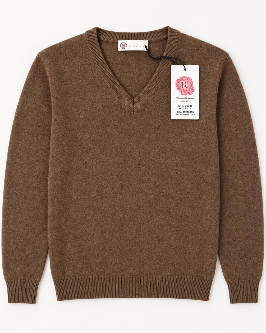 Maglione scollo V Cashmere uomo