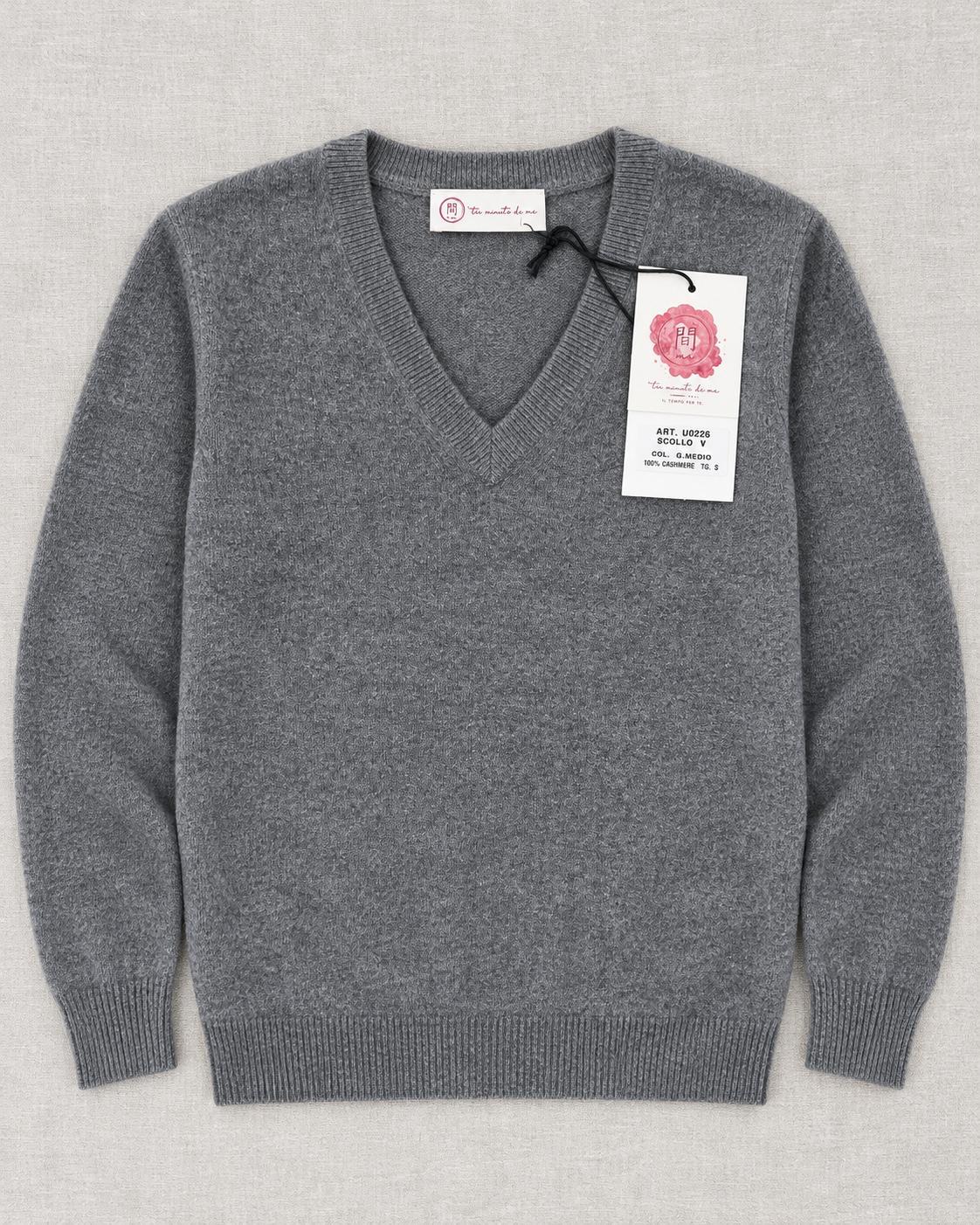 Maglione scollo V Cashmere uomo